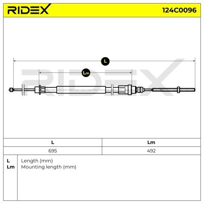 Cable Pull, Parking Brake RIDEX 124C0096 124C0096 - photo 6