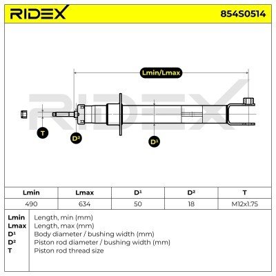 Shock Absorber RIDEX 854S0514 854S0514 - photo 11
