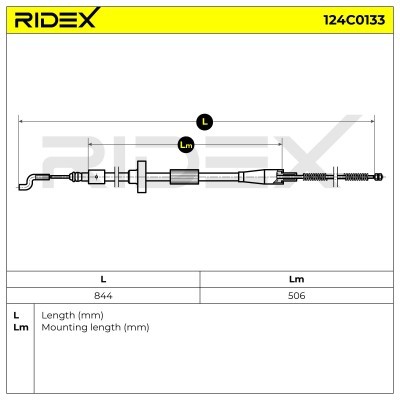 Cable Pull, Parking Brake RIDEX 124C0133 124C0133 - photo 6