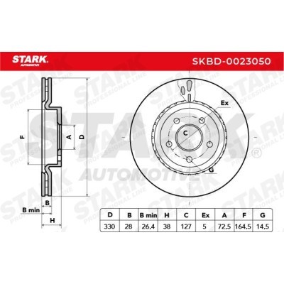 Brake Disc Stark SKBD-0023050 SKBD-0023050 - photo 4