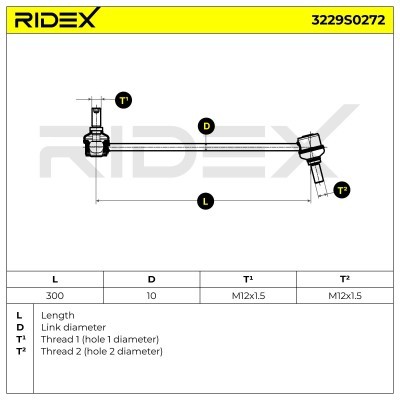 Stabilizer Link RIDEX 3229S0272 3229S0272 - photo 5