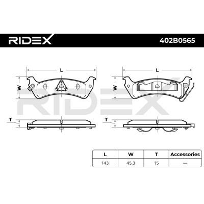 Brake Pads Set RIDEX 402B0565 402B0565 - photo 8