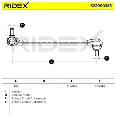 Stabilizer Link RIDEX 3229S0353 3229S0353 - photo 6