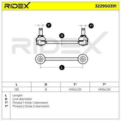 Stabilizer Link RIDEX 3229S0391 3229S0391 - photo 7