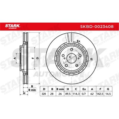 Brake Disc Stark SKBD-0023408 SKBD-0023408 - photo 3