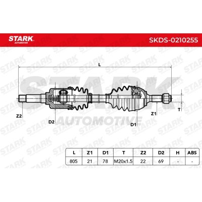 Drive Shaft Stark SKDS-0210255 SKDS-0210255 - photo 7