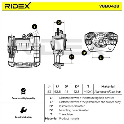 Brake Caliper RIDEX 78B0428 78B0428 - photo 6