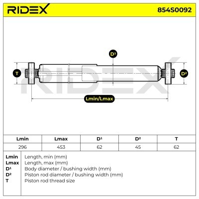 Shock Absorber RIDEX 854S0092 854S0092 - photo 3