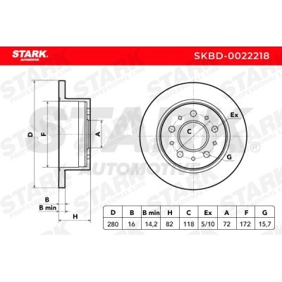 Brake Disc Stark SKBD-0022218 SKBD-0022218 - photo 5