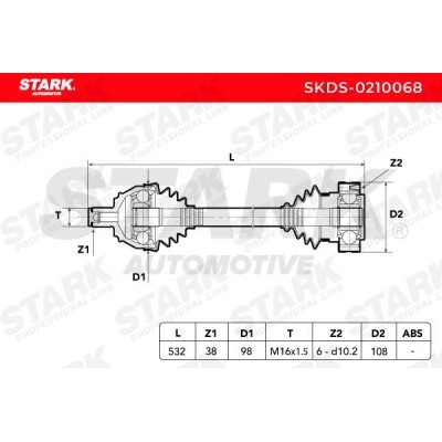 Drive Shaft Stark SKDS-0210068 SKDS-0210068 - photo 6