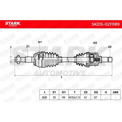 Drive Shaft Stark SKDS-0211189 SKDS-0211189 - photo 3