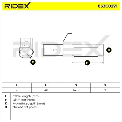 Crankshaft Pulse Sensor RIDEX 833C0271 833C0271 - photo 7