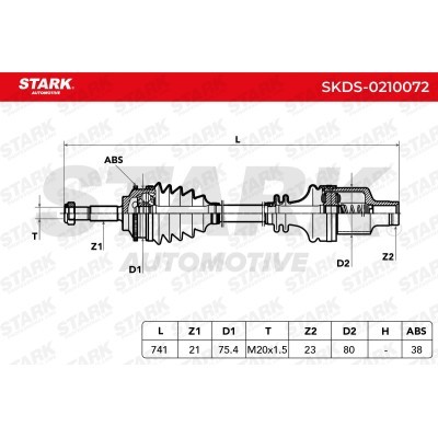 Drive Shaft Stark SKDS-0210072 SKDS-0210072 - photo 5
