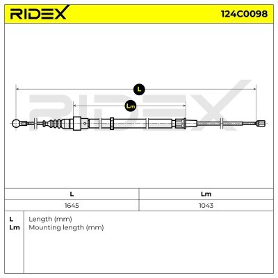 Cable Pull, Parking Brake RIDEX 124C0098 124C0098 - photo 6