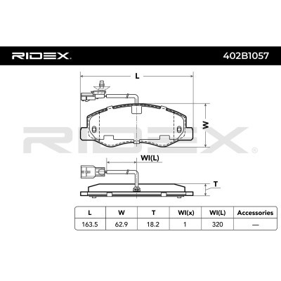 Brake Pads Set RIDEX 402B1057 402B1057 - photo 6