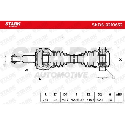 Drive Shaft Stark SKDS-0210632 SKDS-0210632 - photo 8