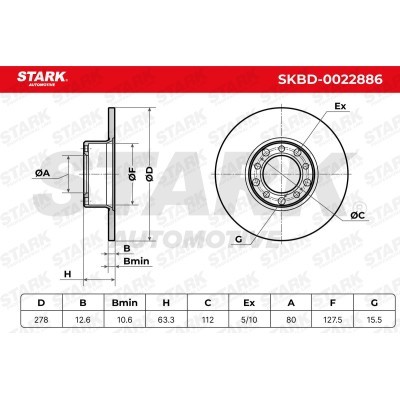 Brake Disc Stark SKBD-0022886 SKBD-0022886 - photo 5