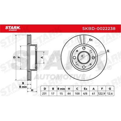 Brake Disc Stark SKBD-0022238 SKBD-0022238 - photo 3