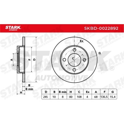 Brake Disc Stark SKBD-0022892 SKBD-0022892 - photo 3