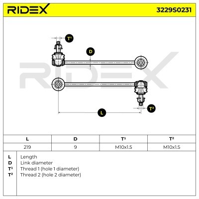 Stabilizer Link RIDEX 3229S0231 3229S0231 - photo 7