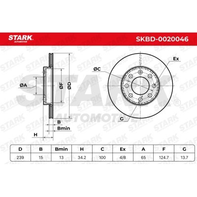 Brake Disc Stark SKBD-0020046 SKBD-0020046 - photo 5