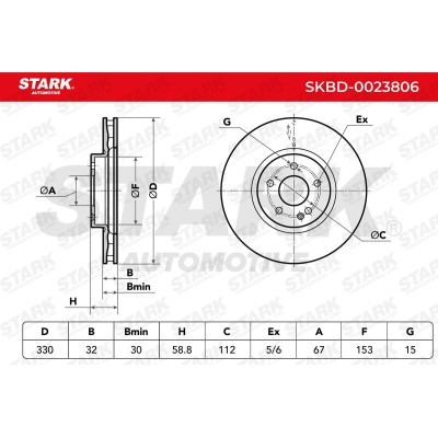 Brake Disc Stark SKBD-0023806 SKBD-0023806 - photo 2