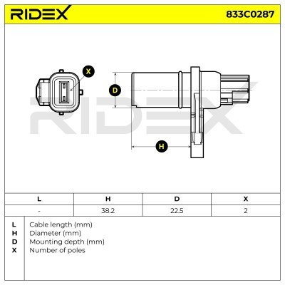 Crankshaft Pulse Sensor RIDEX 833C0287 833C0287 - photo 5