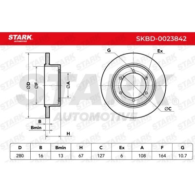 Brake Disc Stark SKBD-0023842 SKBD-0023842 - photo 2
