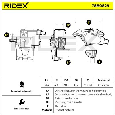 Brake Caliper RIDEX 78B0829 78B0829 - photo 5