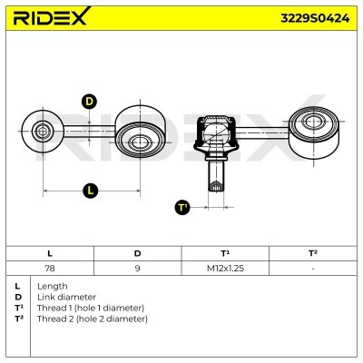 Stabilizer Link RIDEX 3229S0424 3229S0424 - photo 5