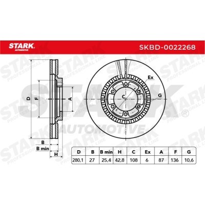 Brake Disc Stark SKBD-0022268 SKBD-0022268 - photo 5