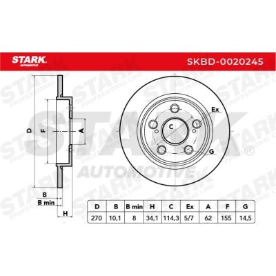Brake Disc Stark SKBD-0020245 SKBD-0020245 - photo 5