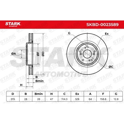 Brake Disc Stark SKBD-0023589 SKBD-0023589 - photo 6