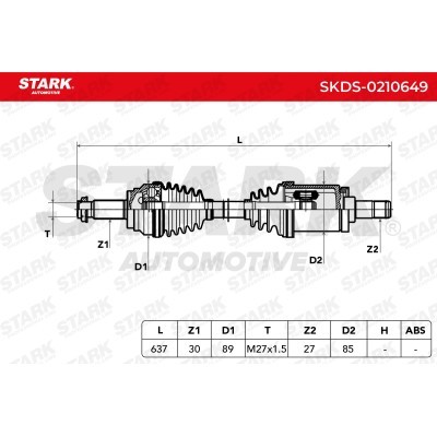 Drive Shaft Stark SKDS-0210649 SKDS-0210649 - photo 8