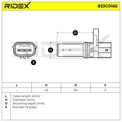 Crankshaft Pulse Sensor RIDEX 833C0166 833C0166 - photo 6