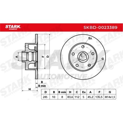 Brake Disc Stark SKBD-0023389 SKBD-0023389 - photo 4