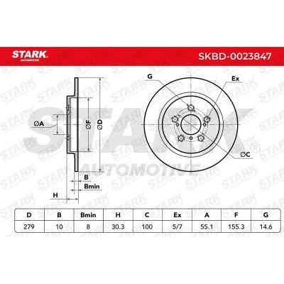 Brake Disc Stark SKBD-0023847 SKBD-0023847 - photo 7