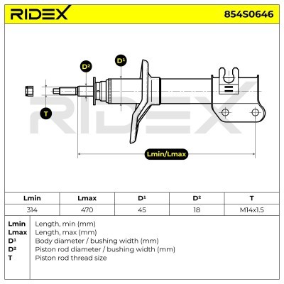 Shock Absorber RIDEX 854S0646 854S0646 - photo 8