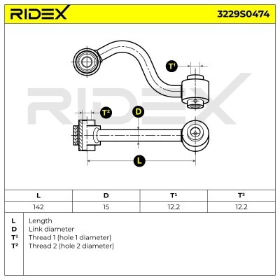 Stabilizer Link RIDEX 3229S0474 3229S0474 - photo 5