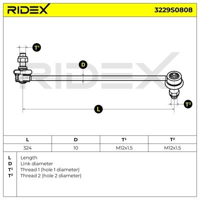 Stabilizer Link RIDEX 3229S0808 3229S0808 - photo 6