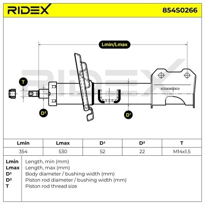 Shock Absorber RIDEX 854S0266 854S0266 - photo 6