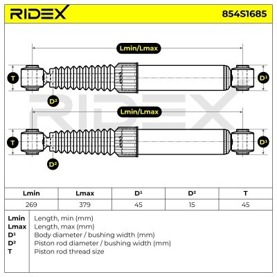 Shock Absorber RIDEX 854S1685 854S1685 - photo 6