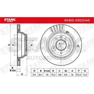 Brake Disc Stark SKBD-0022140 SKBD-0022140 - photo 5