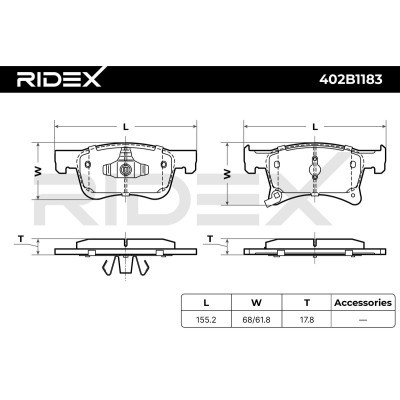 Brake Pads Set RIDEX 402B1183 402B1183 - photo 6