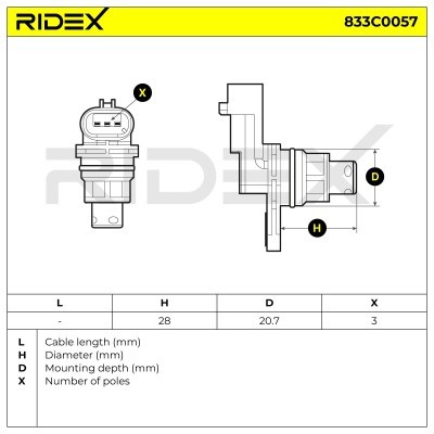 Crankshaft Pulse Sensor RIDEX 833C0057 833C0057 - photo 6
