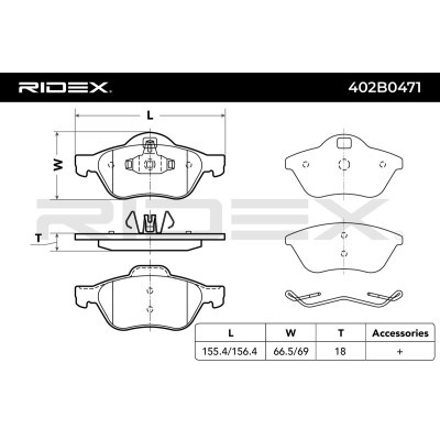 Brake Pads Set RIDEX 402B0471 402B0471 - photo 6