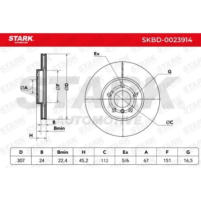 Brake Disc Stark SKBD-0023914 SKBD-0023914 - photo 6