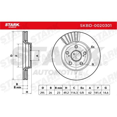 Brake Disc Stark SKBD-0020301 SKBD-0020301 - photo 4