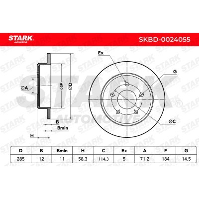 Brake Disc Stark SKBD-0024055 SKBD-0024055 - photo 5