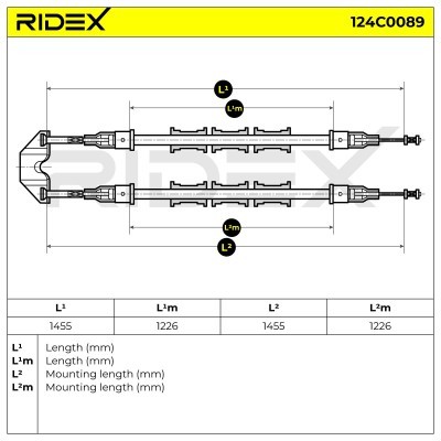 Cable Pull, Parking Brake RIDEX 124C0089 124C0089 - photo 6